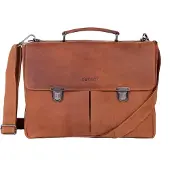 Dstrct Wall street Sacoche pour ordinateur portable A4 - 15,4 pouces - Cognac