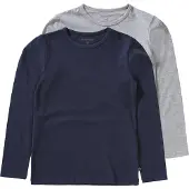 Minymo T-Shirt bleu marine / gris chiné