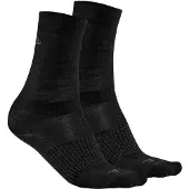 Craft Wool Liner Socks 2 Pairs Noir EU 46-48 Homme