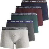 Jack & Jones Junior Sous-vêtements bleu marine / gris foncé / vert foncé / lie de vin