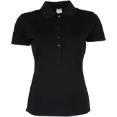 Tee Jays 145 | Polo Stretch de luxe pour femme - Couleur : Noir - Taille : XL