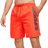 Superdry pour homme. M3010236A Graphique 17 maillot de bain rouge (L), Beachwear, Durable, Polyester recyclé