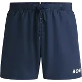 BOSS Shorts de bain 'Starfish' marine / blanc