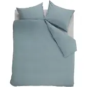 Ambiante Housse de Couette Ambiante Coton Uni Bleu-140 x 200 / 220 cm | 1-personne
