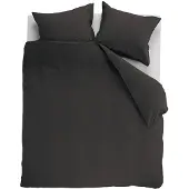Ambiante Housse de Couette Ambiante Uni Anthracite Coton-140 x 200 / 220 cm | 1-personne
