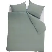 Ambiante Housse de Couette Ambiante Coton Uni Vert-240 x 220 cm | Lits-Jumeaux