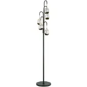 Highlight Lampadaire Clear Egg noir 5 lumières