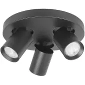Highlight Spot en saillie Oliver 3 lumières noir mat