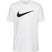 Nike T-Shirt 'Swoosh' noir / blanc cassé