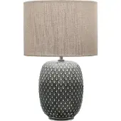 Pauleen Lampe de table Paulmann , style classique, culot E27, puissance maximale 60W, tension 230V, couleur gris foncé/beige, matériau : céramique