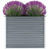 vidaXL Lit surélevé de jardin Acier galvanisé 100x40x77 cm Gris