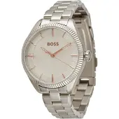 BOSS Montre à affichage analogique 'Sage' beige / or / argent