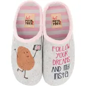 Hot Potatoes Chaussons Hot Potatoes Women Kontich Grey-Taille 41