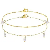 Lucardi Bracelet or / blanc perle