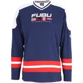 FUBU T-Shirt bleu marine / rouge / noir / blanc