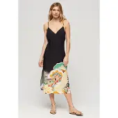 Superdry Printed Slip Sleeveless Long Dress Multicolore 2XS Femme