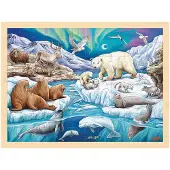 Goki Puzzle en bois Nuit polaire, 96 pièces.