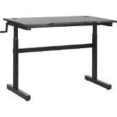 Beliani Table de jeu noire 120 x 60 cm Éclairage LED RGB réglable manuellement DURBIN, Bureau gaming, Noir