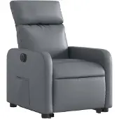 vidaXL Fauteuil relax releveur électrique gris similicuir