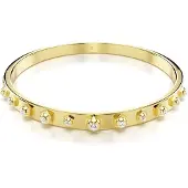 Swarovski Bracelet-Jonc Numina, Diverses Tailles Rondes, Blanc, Placage De Ton Or