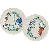 Gien La Favorite gebaksbordje 16,5 cm set van 4