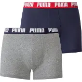 Puma Basic Boxers 2 Units Bleu,Gris L Homme