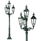 Ks Verlichting Lampe de jardin nostalgique Milano 4 lumières - vert