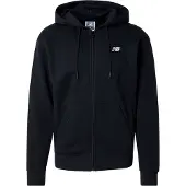 New Balance Veste de survêtement 'Essentials' noir / blanc cassé