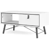 Ebuy24 Rye Table basse avec 1 tiroir, blanc mat.