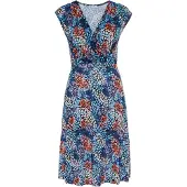 s.Oliver Robe d’été bleu / bleu clair / rosé / rouge rouille