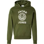 Jack & Jones Sweat-shirt 'JJVICTO' olive / blanc