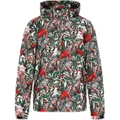 ALEKO Veste mi-saison vert foncé / rouge cerise / blanc