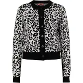 MyMo ROCKS Cardigan 'Blonda' lilas / noir / blanc