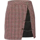 KOROSHI Jupe rouge / noir / blanc