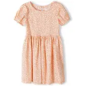 MINOTI Robe abricot / blanc