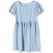 MINOTI Robe bleu / jaune / vert / blanc