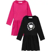 MINOTI Robe rose / noir / blanc