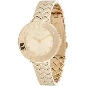 Furla Montre à affichage analogique 'Essntial' beige / or