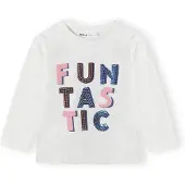 MINOTI T-Shirt bleu / fuchsia / rose clair / blanc