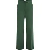 We fashion Pantalon à plis vert foncé