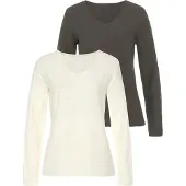LASCANA T-shirt crème / kaki