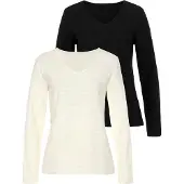 LASCANA T-shirt noir / blanc