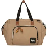 Bagmori Sac à langer beige / marron / noir / blanc