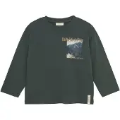 En fant T-Shirt vert foncé / mélange de couleurs