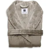 Zo! Home Peignoir Cara - Peignoir pour femmes et hommes - M - Manteau du matin - Convient pour le sauna - Taupe