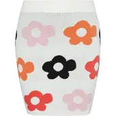 Mymo Jupe jaune foncé / rose / noir / blanc cassé
