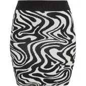 Swirly Jupe noir / blanc cassé