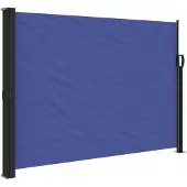 vidaXL Marquise latérale extensible Bleu 140x600 cm