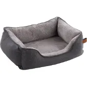 Flamingo Lit pour chien Carlota rectangulaire gris clair, dimensions : 65 x 45 x 20 cm