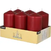 Papstar 17993 Bougie de cire ronde Bordeaux (e) (1 pcs)